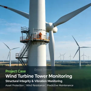 Wind Turbine Tower Tilt Monitoring with 0.005° RS485 Inclinometers