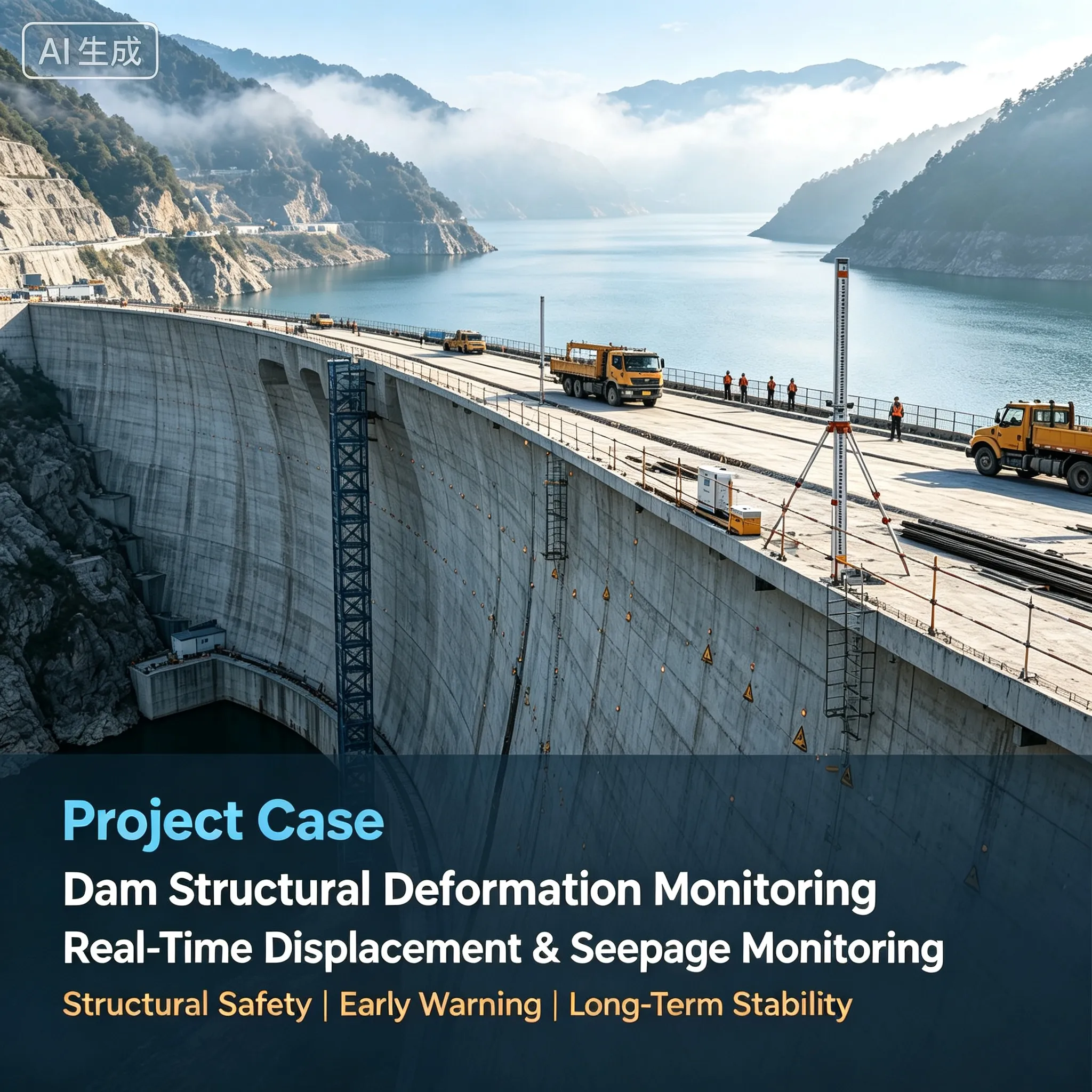 Dam Deformation Monitoring with 0.001° 4-20mA Inclinometers