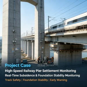 High-Speed Rail Pier Settlement Monitoring with 0.001° RS485 Inclinometers